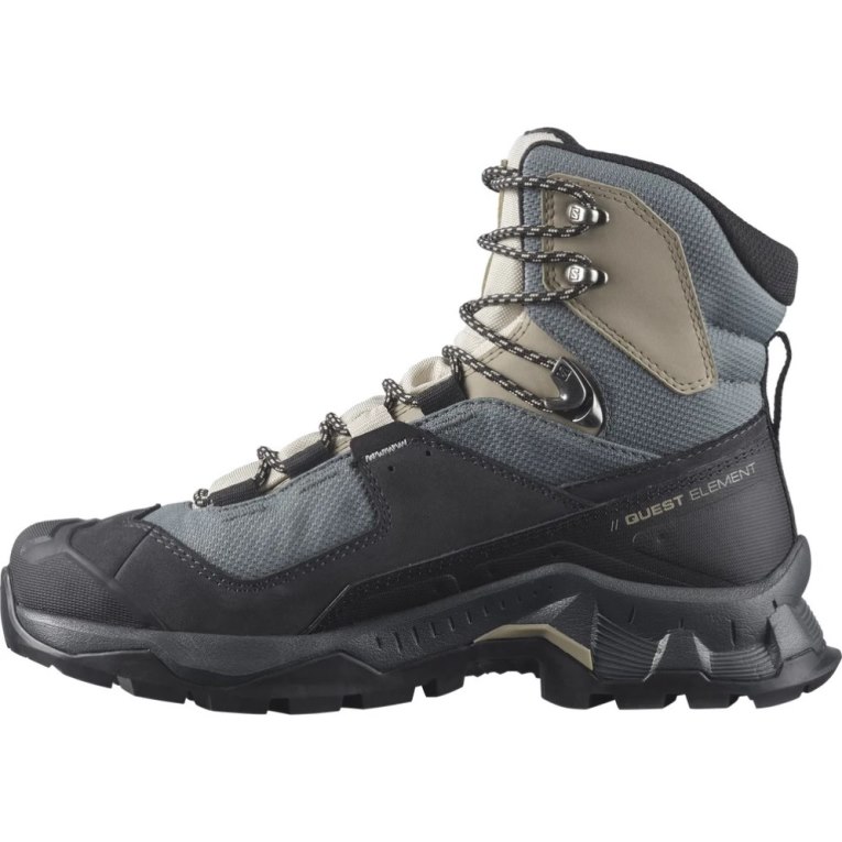 Botas Caminhada Salomon Quest Element GTX Feminino Cinzentas Pretas Caqui | PT T13506